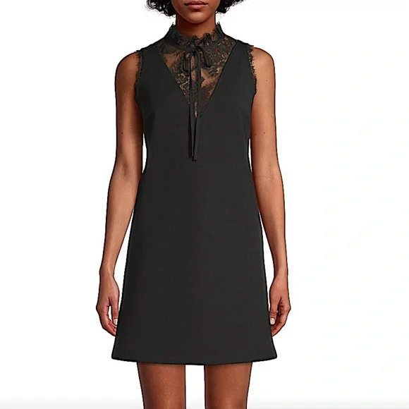 knee length dresses for ladies White Floral Crochet Trim Linen Mini Dress | Belvida main image 1